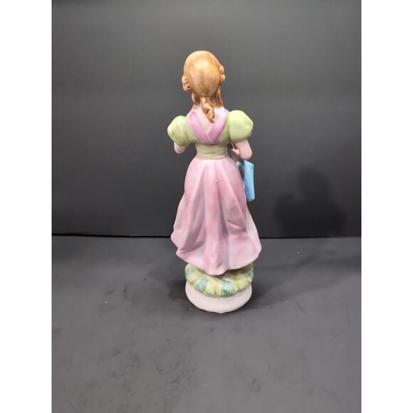 Capodimonte Porcelain Lady Figurine, Woman With Parasol, Umbrella Sculpture, Vtg - Picture 3 of 9